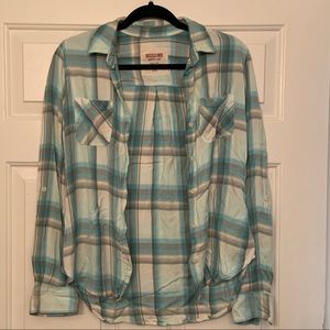 Light teal women’s flannel from Target
